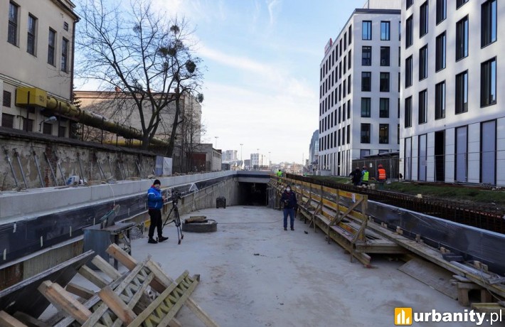 Postęp prac na budowie podziemnej drogi w NCŁ (Fot. Konrad Ciężki / UMŁ)