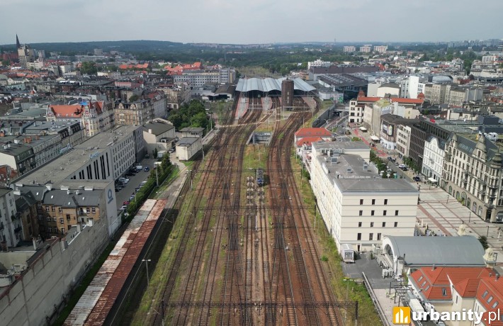Stacja Katowice widziana z lotu ptaka, fot. PKP, Szymon Grochowski