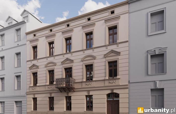 Krowoderska 13 w Krakowie, wizualizacja kamienicy po renowacji, wiz. materiały inwestora