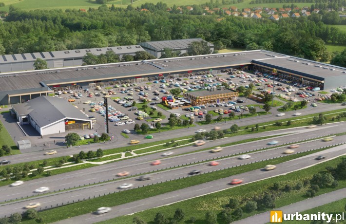 Nowy park handlowy w Białymstoku, wizualizacja, wiz. materiały inwestora