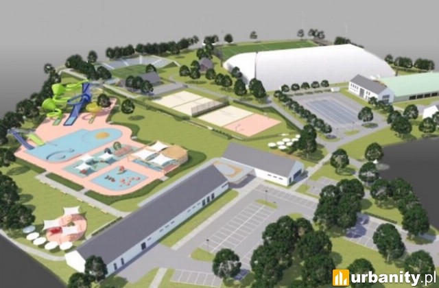Wizualizacja nowego parku wodnego w Bolesławcu, wiz. materiały inwestora