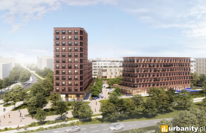 Koncepcja inwestycji przy metrze Kabaty, wiz. materiały dewelopera