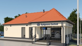 Dworzec Bydgoszcz Zachód - wizualizacja poczekalni