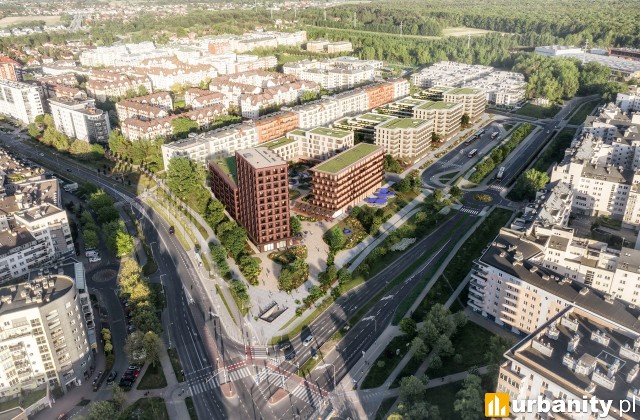 Koncepcja inwestycji przy metrze Kabaty, wiz. materiały dewelopera