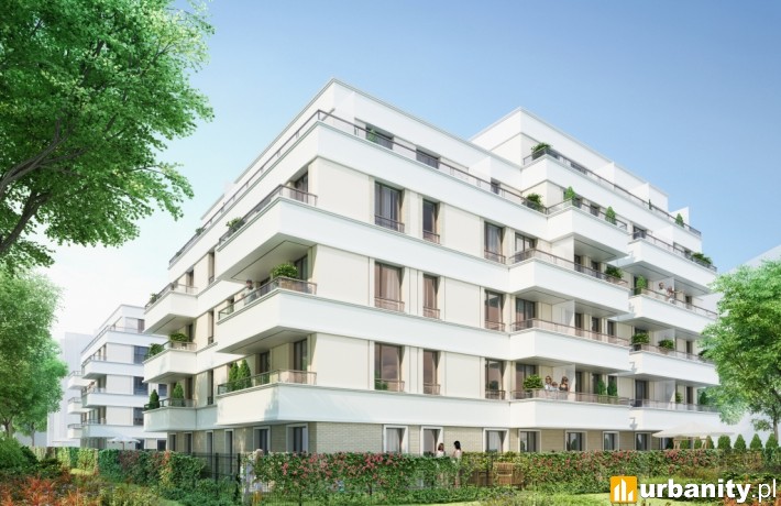 Wizualizacja kompleksu budynków mieszkalnych przy Pięknej 58