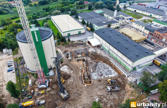 Budowa największego silosu skrobi w Polsce nabiera tempa, fot. Strabag
