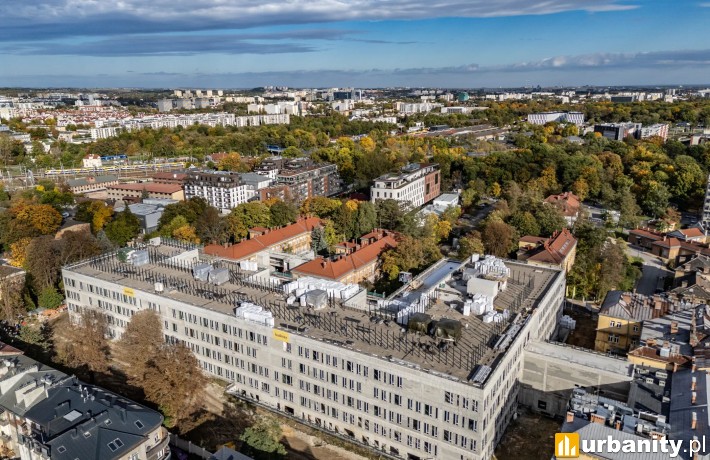 Tak obecnie wygląda budowa nowego Szpitala Wojskowego w Krakowie, fot. Budimex S.A.