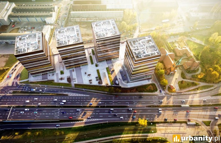 Projekt całego kompleksu Silesia Business Park w Katowicach