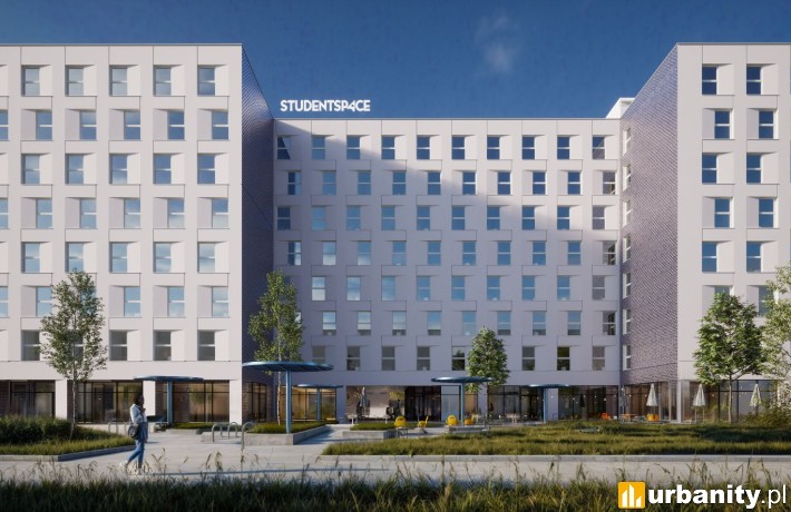 StudentSpace - platforma prywatnych akademików z nowym akademikiem, wiz. materiały inwestora