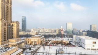 Postępuje budowa nowej siedziby TR Warszawa na placu Defilad, fot. Marta Ejsmont/TR Warszawa