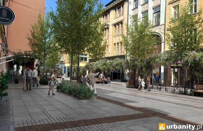 Ulica Ruska po przebudowie, wizualizacja, wiz. materiały inwestora