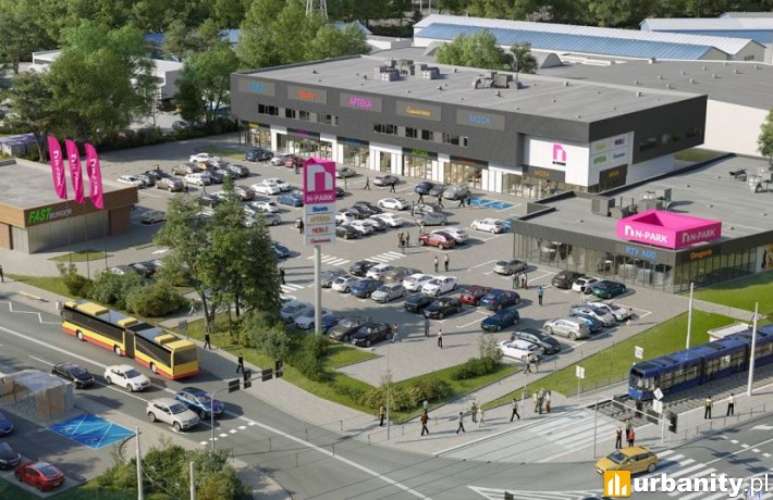 Wizualizacja parku handlowego N-Park przy Karwińskiej