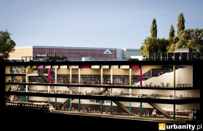 Wizualizacja przystanka Łódź Polesie, wiz. materiały inwestora