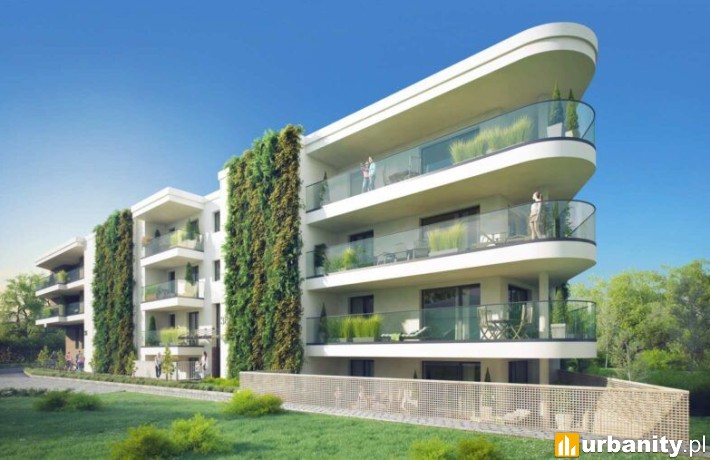 Projekt inwestycji Villa Botanica w centrum Krakowa, wiz. materiały inwestora