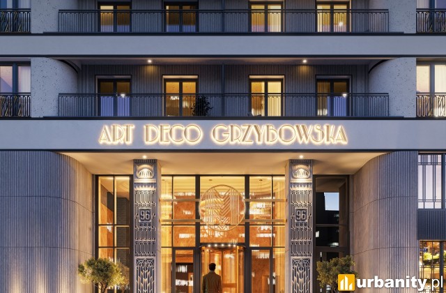 Art Deco Grzybowska, projekt inwestycji, wiz. materiały dewelopera