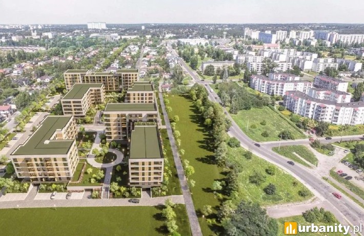 Projekt osiedla spółki Budomal Estate na Widzewie, wiz. materiały dewelopera