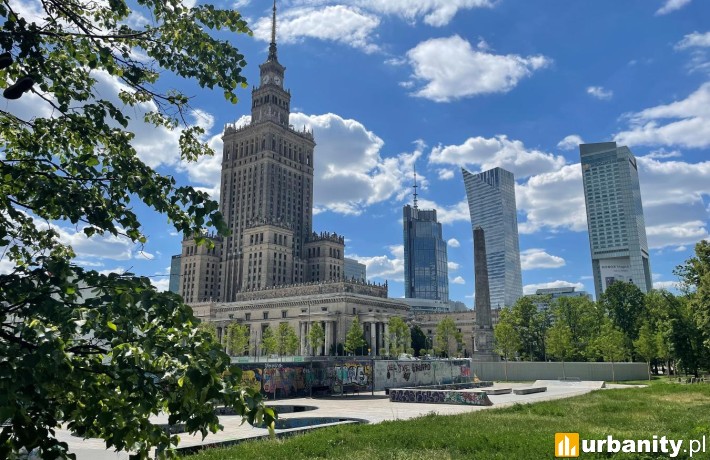 Obszar konkursu, widok od strony Marszałkowskiej, fot. UM Warszawa