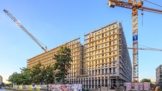 Stan surowy zamknięty biurowca Bobrowiecka 8 na Mokotowie