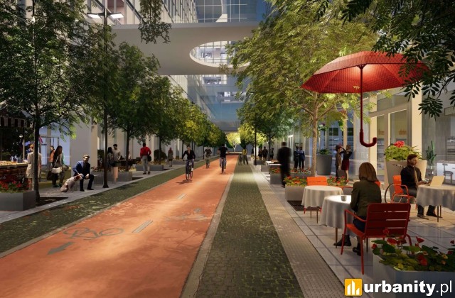 Koncepcja zagospodarowania działki u zbiegu Swobodnej i Powstańców Śląskich, wiz. materiały inwestora