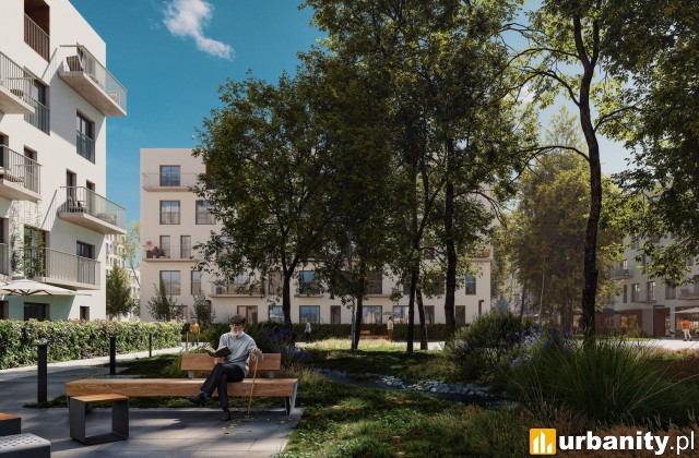 Projekt osiedla Zielone Aleje we Wrocławiu, wiz. materiały dewelopera