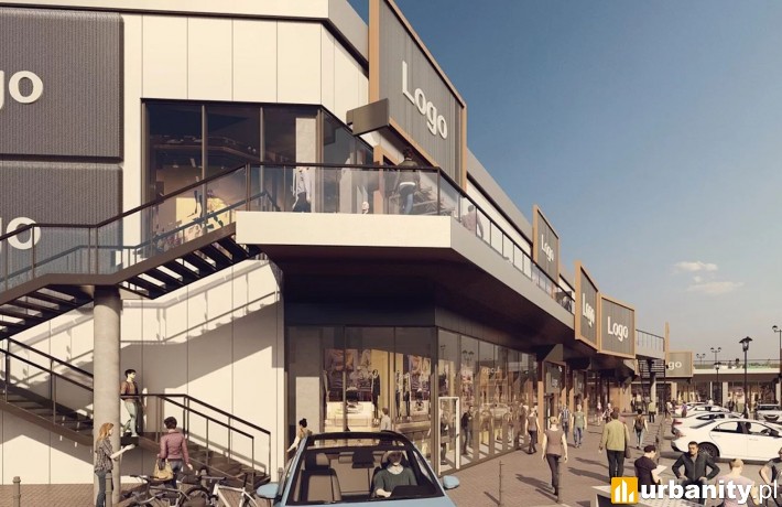 Nowy park handlowy w Dzierżoniowie - wizualizacja