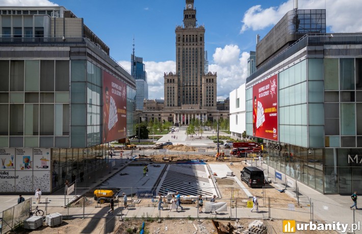 Tak obecnie wygląda zaawansowanie prac budowalnych, fot. zlotazgoda.waw.pl
