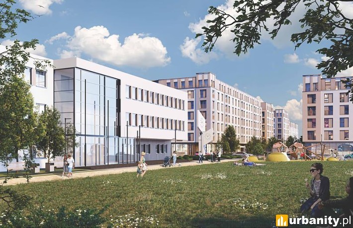 Koncepcja nowego osiedla Ferberianum w Gdańsku, wiz. materiały inwestora