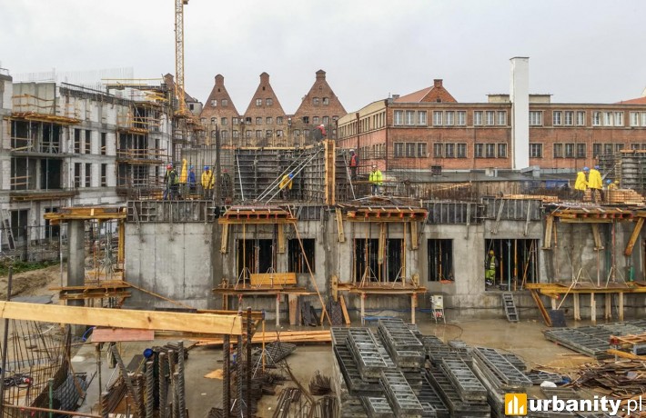 Postęp prac na budowie Nowej Motławy w Gdańsku