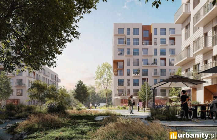 Projekt osiedla Zielone Aleje we Wrocławiu, wiz. materiały dewelopera