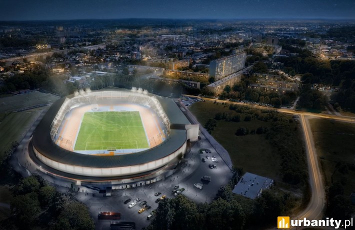 Podkarpackie Centrum Lekkiej Atletyki w Rzeszowie, wizualizacja, wiz. materiały inwestora