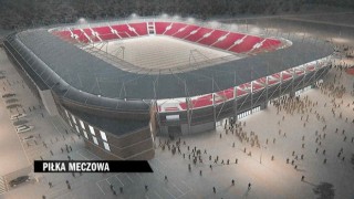 Kamień węgielny na budowie stadionu miejskiego w Łodzi