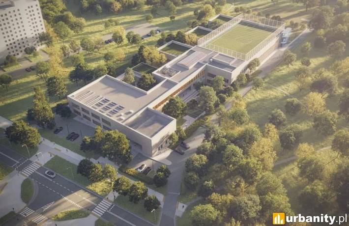 Wizualizacja nowej szkoły podstawowej na Białołęce, fot. materiały prasowe