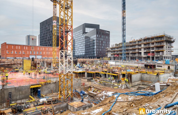 Postęp prac na budowie inwestycji Fuzja w Łodzi, fot. Archicom