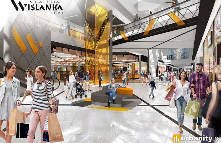 Galeria Wiślanka w Żorach - wizualizacja