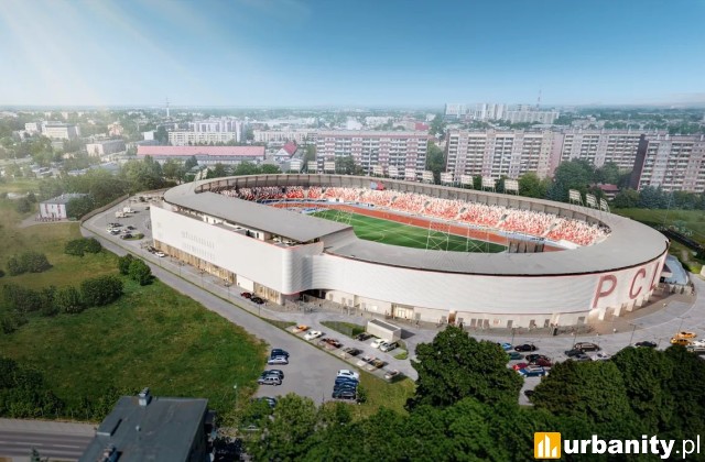 Podkarpackie Centrum Lekkiej Atletyki w Rzeszowie, wizualizacja, wiz. materiały inwestora