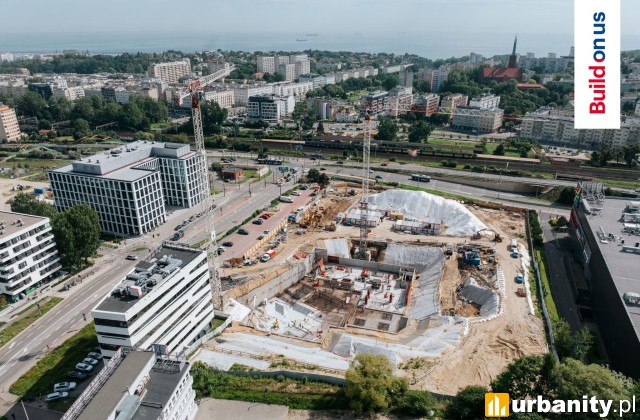 Postęp prac na budowie inwestycji SkyCity w Gdyni, fot. Soletanche Polska