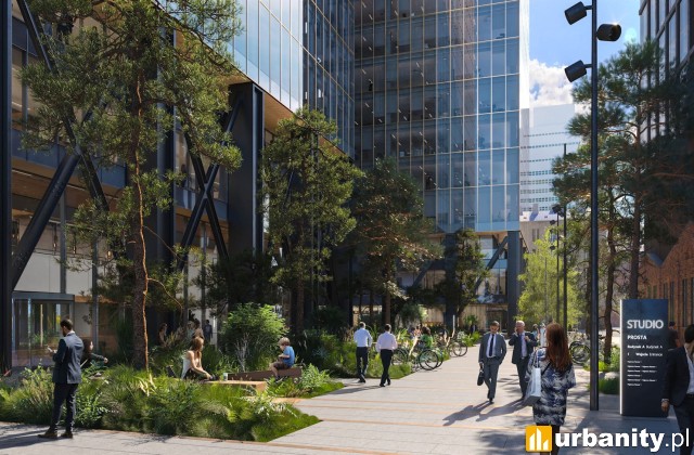 Wizualizacja inwestycji Studio w centrum Warszawy, wiz. materiały inwestora