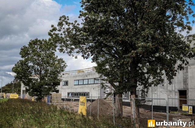 Centrum Offshore Uniwersytetu Morskiego w Gdyni - wiecha na budowie, fot. umg.edu.pl