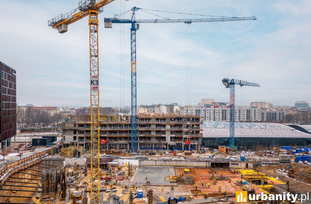Postęp prac na budowie inwestycji Fuzja w Łodzi, fot. Archicom