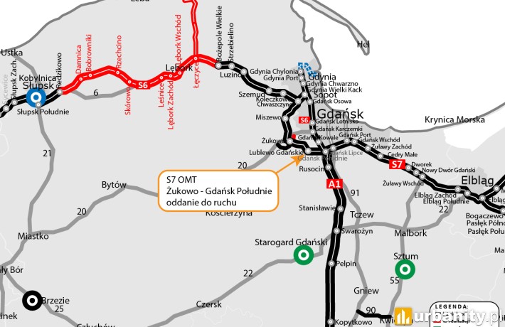 S7 od Gdyni do Mazowsza z nowym odcinkiem w Pomorskiem. Obwodnica Metropolii Trójmiejskiej w pełni otwarta