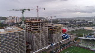 50 metrów na budowie kompleksu 3T Office Park w Gdyni