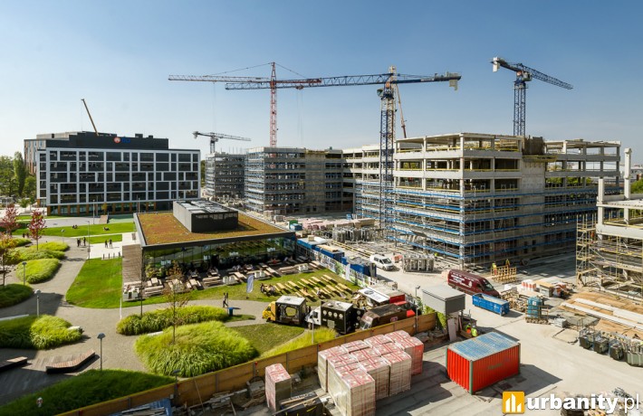 Powstający kompleks Business Garden Wrocław