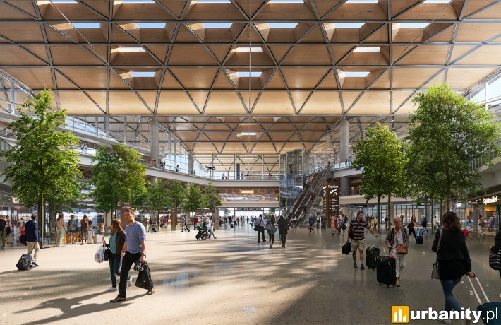 Centralny Port Komunikacyjny, terminal lotniska, wiz. materiały inwestora