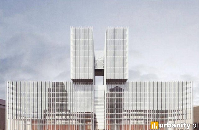Zarzucony projekt 70-metrowej wieży w miejsce obecnej siedziby NBP, wiz. materiały inwestora