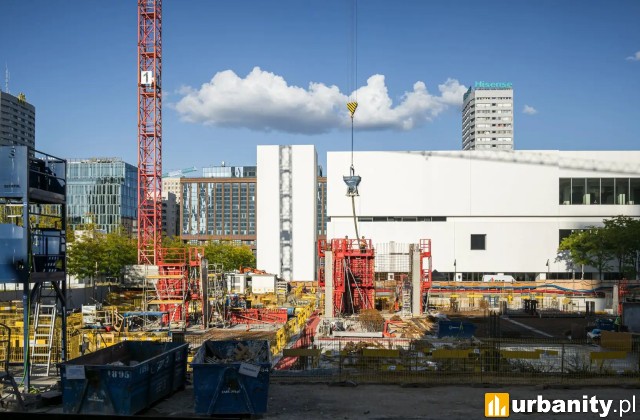 Budowa nowej siedziby TR Warszawa, sierpień 2026, fot. Robert Woźniak