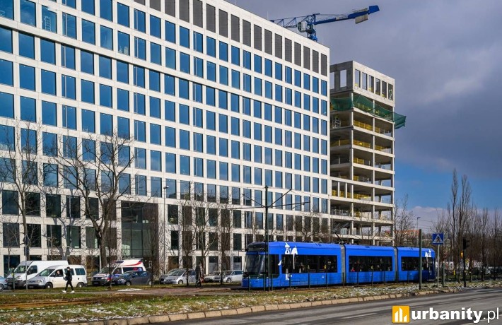 Brain Park w Krakowie, wiecha na drugim etapie inwestycji, fot. Echo Investment