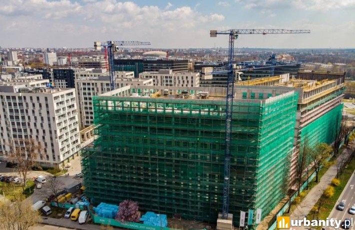 Wiecha na budowie biurowca Brain Park w Krakowie