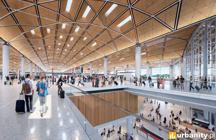 Centralny Port Komunikacyjny, terminal lotniska, wiz. materiały inwestora