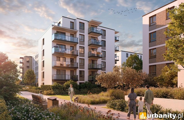 Apartamenty Myśliborska Park, wizualizacja osiedla, wiz. materiały dewelopera