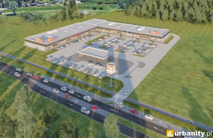 Park handlowy Atut Bielany w Krakowie - wizualizacja